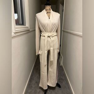 Vince Faux Wrap Bodysuit and NWT Choosy Knit Cargo Pants Cream - S